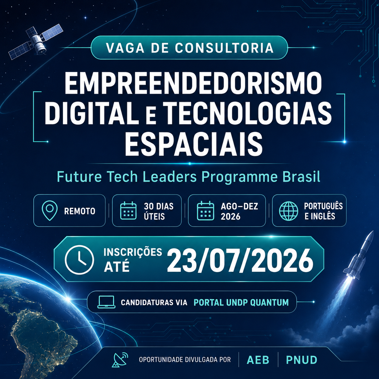 Consultor(a) em Empreendedorismo Digital e Tecnologias Espaciais